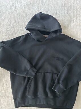 Fear of God Essentials Black Pullover Hoodie